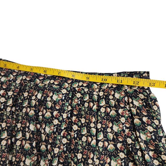 Justine Todd Womens Vintage Midi Skirt Size 6 Ditzy Floral Print Pleated Pockets - Picture 9 of 10